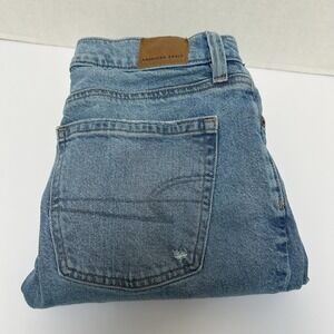 American Eagle Stretch '90s Low-Rise Skinny Kick Size 2 Jeans Raw Hem 2 Tone Hem